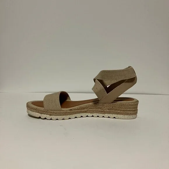 Lucky Brand Thimba Natural Sandals, Size 8, Women's Shoes, Ankle Wrap Espadrille - Picture 6 of 12